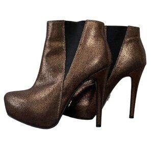 Rock & Republic Bronze Metallic Platform Anckle Booties | Size 6.5